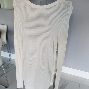Long White Crochet Sweater NWT LOFT